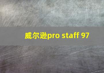 威尔逊pro staff 97